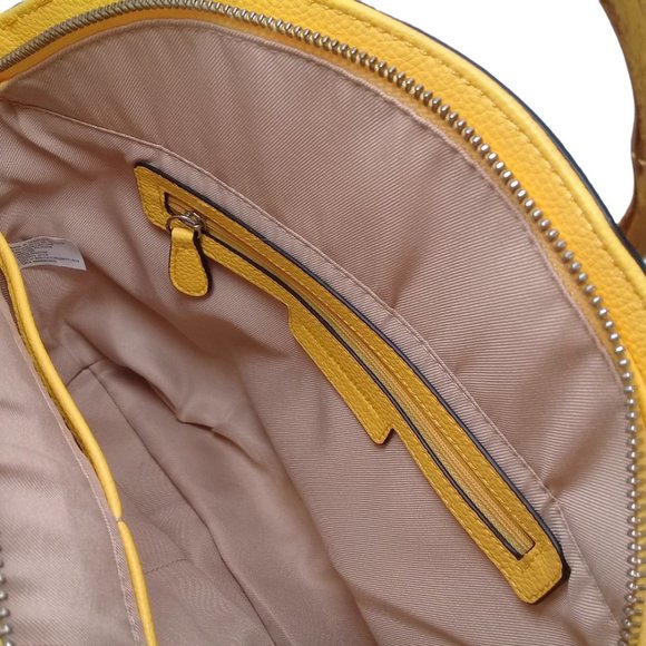 Dana Buchman Shoulder, Hand or Crossbody Bag in Yellow and Tan - Picture 10 of 14